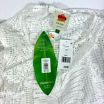 Farm Rio  Guipure Lace Crop Top Blouse Short Sleeve White Large NWT Photo 6