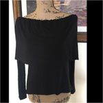 Go Couture  Off the Shoulder Black Long Sleeve Top Photo 2