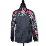 Juicy Couture Juicy by  Lightweight Black Pink Floral Zip Up Track Jacket sz XS Photo 7