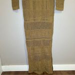 Mango NEW MNG knit long sleeve open back maxi dress women’s size medium Photo 4