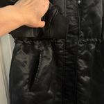 Gap  Women's Black Long Quilted Bomber Jacket sz Medium Photo 3