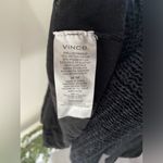 Vince  Womens Textured Square Neck Midi Dress Sleeveless Size M Black Stretch Photo 6