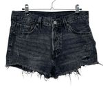 Levi's 501 Shorts Distressed Cutout Button Fly Rigid Black Women’s Size 28 Photo 1