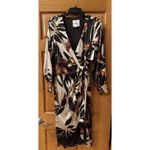 Sam Edelman  Protea Long Sleeve Satin Wrap Dress size 8 MSRP $138.00 Photo 5