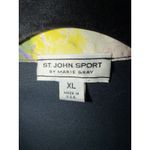 St. John Sport Jacket Zip Drawstring Black w Multi Photo 3