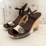 Tory Burch Malaga Snakeskin Wedge Heels Photo 0