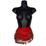 Belly Dancing Coin Skirt Wrap skirt fairy Boho Rave Red Photo 5