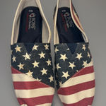 BOBS by Skechers USA American Flag Red White Blue Slip On Casual Flats Womens 10 Photo 0