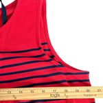 Talbots ‎ Striped Lace Up Dress Size L Red Blue Sleeveless Preppy Nautical Cotton Photo 7