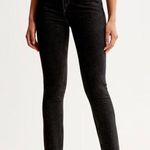 Abercrombie & Fitch  High Rise Skinny Jeans Black Denim Size 27 Short Photo 1
