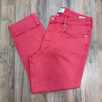 Dear John Blaire Straight High Rise Jeans Red Coral Size 32 Photo 0