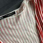ZARA Red Striped Button-Down Dress Size M-B2 Photo 2