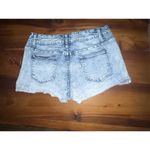 No Boundaries Nobo  Shorts Size 11 Acid Wash Blue Denim Jean Stretch Ripped Raw Photo 2
