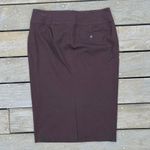 Vintage Brown Lauren Ralph Lauren Cotton Pencil Skirt w/ Buckles Size 8 Photo 3