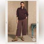 Poetry  Zip Neck Cotton Jersey Forest Green Top. Size 6. Photo 2