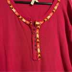 Free People #161  WE THE FREE RAINBOW THERMAL HENLEY TOP SIZE MEDIUM Photo 4