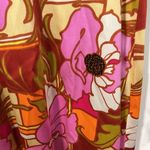 Vtg Size S Dress 60s Paradise Hawaii Honolulu Maxi Tropical Bright Floral Long Photo 3