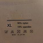 OQQ White Ribbed Crewneck Short Sleeve Stretch Bodysuit T Photo 3