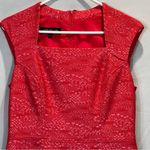 Jones New York Sheath Dress Textured Lace Coral Orange Size 4 Photo 2