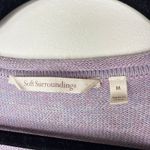 Soft Surroundings Soft‎ Surroundings Palm Tree Short Sleeve Medium Tunic Sweater Purple Blue Wash Photo 4
