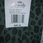Royalty For Me Royalty Leopard Jogger 3X 43x28 Stretch Pull On Gray Green Raw Hem Jeans Plus Photo 8