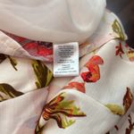 TINSEL Floral Print Pleated‎ Ruffle Hem High Neck Long sleeve Dress Size Medium Green Photo 3