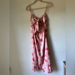 Freesia Pink Floral Midi Dress Size M NWT Spaghetti Strap Bow Back Cutout Size M Photo 7