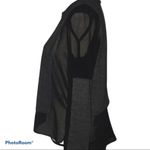 Aryn K  small semi sheer black longsleeve hi-low Photo 4