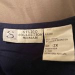 Holiday Velvet Appliqué Suede Vest Blue Size 2X Photo 3