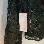 Tobi  Kiley Cropped Bell Sleeve Zip Back Lace Top Black S Photo 5