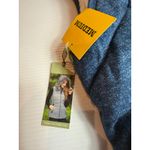 Green Tea  Women's Denim Look Puffer Vest Hooded Faux Fur Trim Medium Photo 6