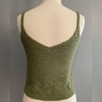 Be cool Olive Green Cottagecore Layering Knit Women's Tank Top Sweater Photo 2