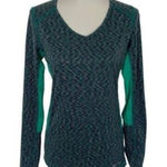 Marmot  Top Medium Blue Green Long Sleeve Running Hiking Outdoor‎ Sport Photo 0