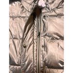 NWT LIVI Puffer Vest Metallic Champagne Gold Quilted Full Zip Hood Size 22/24 Silver Photo 8