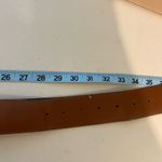 None Vintage 90s Saffron Made in Italy Brown Genuine Leather Stone Buckle Belt M Photo 8