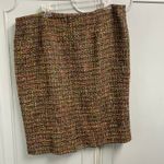 Talbots Brown Tweed Pencil Skirt Size 16 Straight Multicolor Career Office Photo 2
