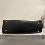 Bevini Modena Black Genuine Leather Tote Crossbody Purse Gold Studs Photo 8