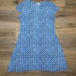 Dana Buchman  Women's Blue White Casual Short‎ Sleeve Dress Size Large Photo 1