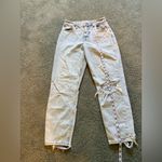 Abercrombie & Fitch Curve Love The Mom High Rise Jeans Size 6L/28 Distressed Photo 2