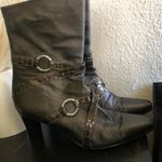 Brazilian whimsygoth grunge Charcoal grey black leather mid Photo 0