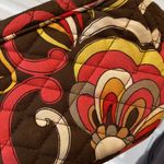 Vera Bradley  RETIRED Puccini Small Shoulder Bag Brown Red Fabric Purse Retro Photo 8
