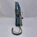 Nine West  Women Mini Satchel Crossbody Handbag Teal Green Gold Chain Strap Purse Photo 4