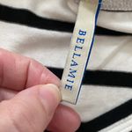 Bellamie blouse loose fit stripes cold shoulder short sleeve cut out Sz large Photo 5