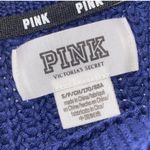 PINK - Victoria's Secret Victoria's Secret pink Navy Blue Knit Sweatshirt crewneck sweater Photo 2