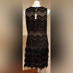 Max Studio NWT Sheath Midi Dress Faux Fur Polyester spandex Black & T… Photo 3