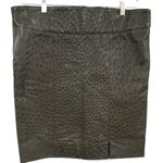Fendi VTG Retro 80s OSTRICH Leather HIP HUGGER Pencil SKIRT IT SZ 42- US 6 Photo 5