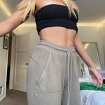 Alo Yoga  brown cotton fleece tie front joggers Photo 5