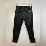 Moussy Vintage Black Distressed Denim Ankle Jeans Size 26 Photo 6