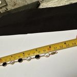 Swavorski Swarovski (Swan Signed) Black Faceted  Crystal Bracelet Gold Tone With Extension Photo 7