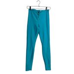 Alo Yoga  High Waist Fast Legging Bright Aqua Zip Front Leggings Size Medium Photo 4